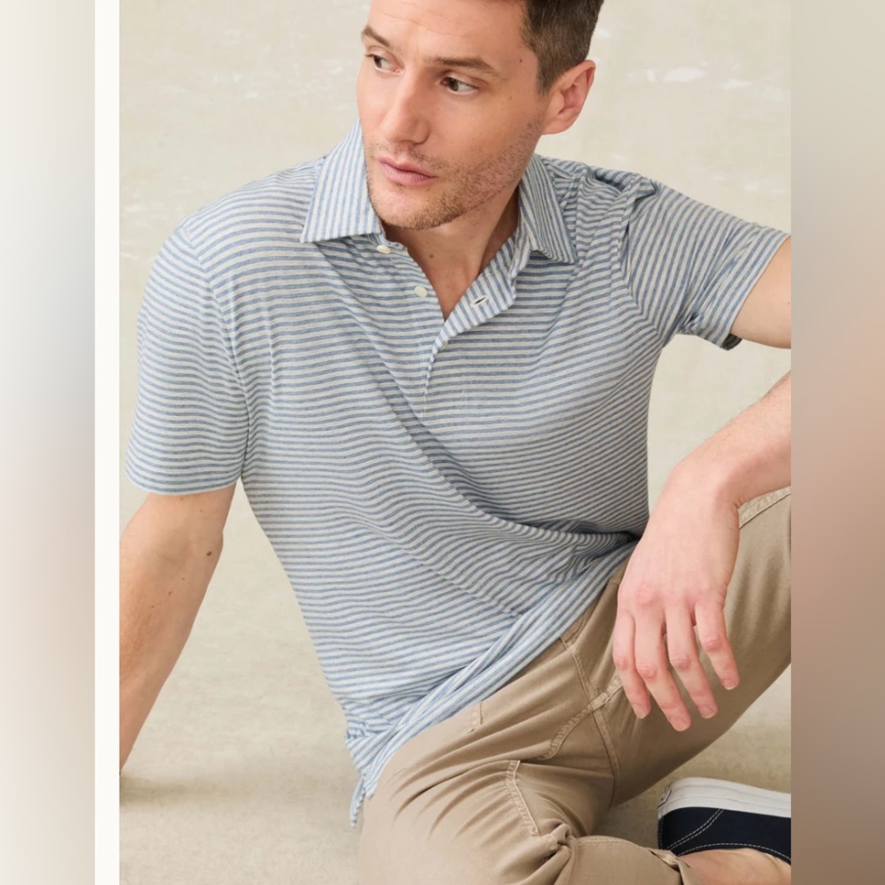 Faherty Short-Sleeve Movement™ Polo Shirt Size XL